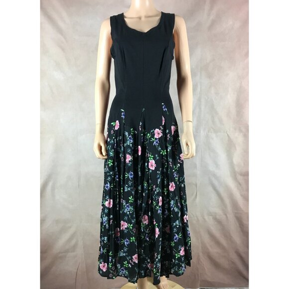 KAKTUS Floral Cotton Maxi Tank Dress Size SMALL - Picture 3 of 8